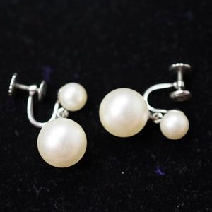Richelieu Earrings Vintage  Faux Pearl  Dangle